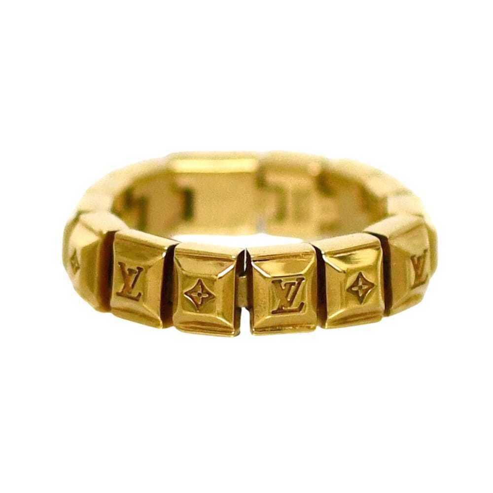 LOUIS VUITTON Gold Monogram Ring